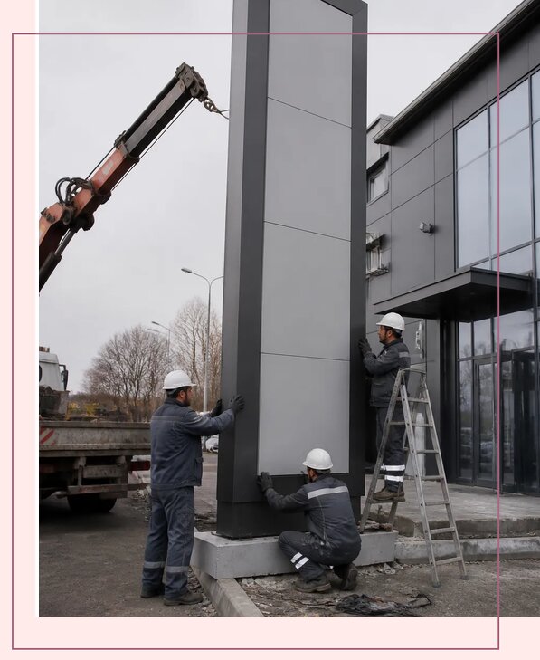 Изготовление и монтаж уличных стел под ключ в Братске